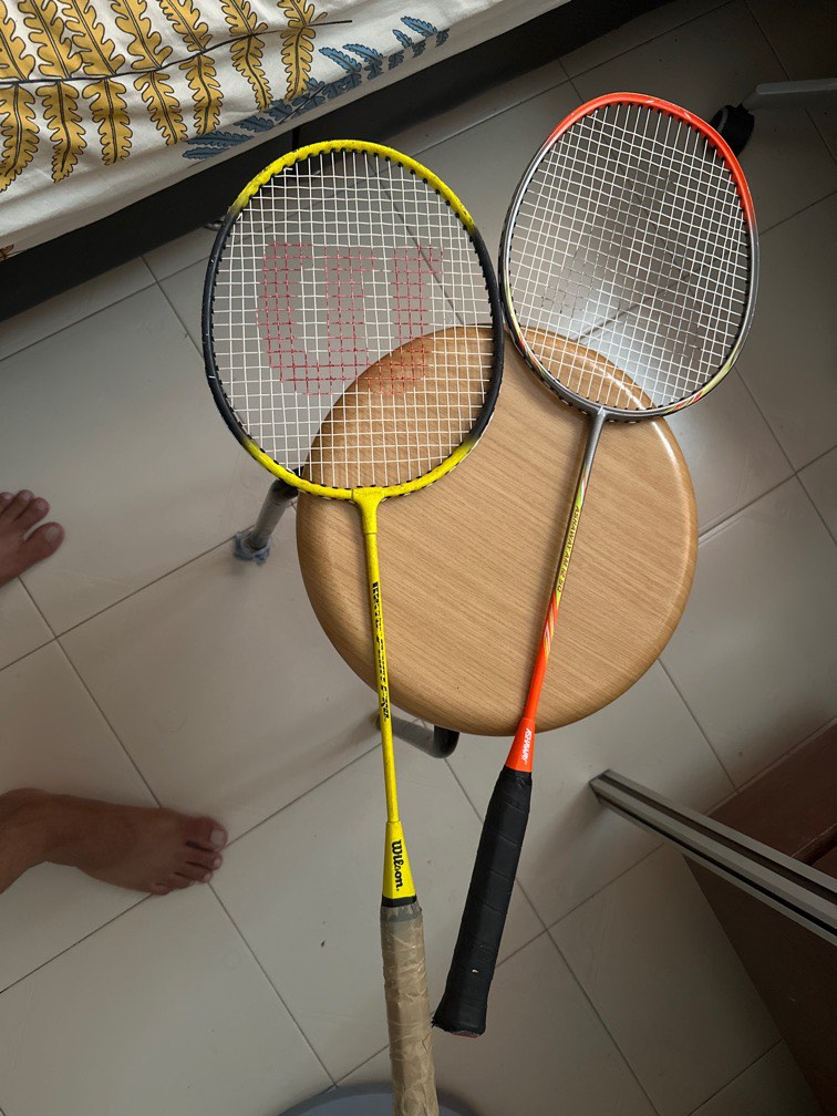 Nylon Line Racket Badminton Rackets set & 1 nylon shuttlecock pack, Sports Equipment ...