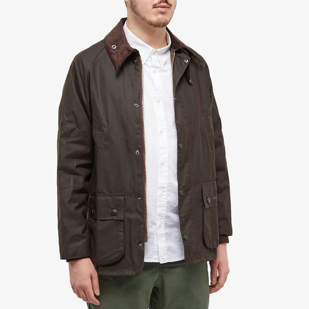 BARBOUR CLASSIC BEDALE WAX JACKET OLIVE 36, 男裝, 外套及戶外衣服 - Carousell