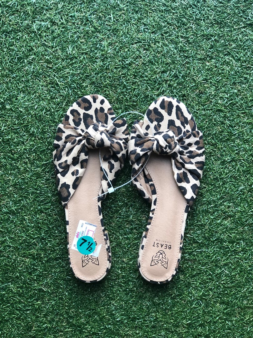 Beast fashion leopard mules Women s Fashion Footwear Sandals on Carousell