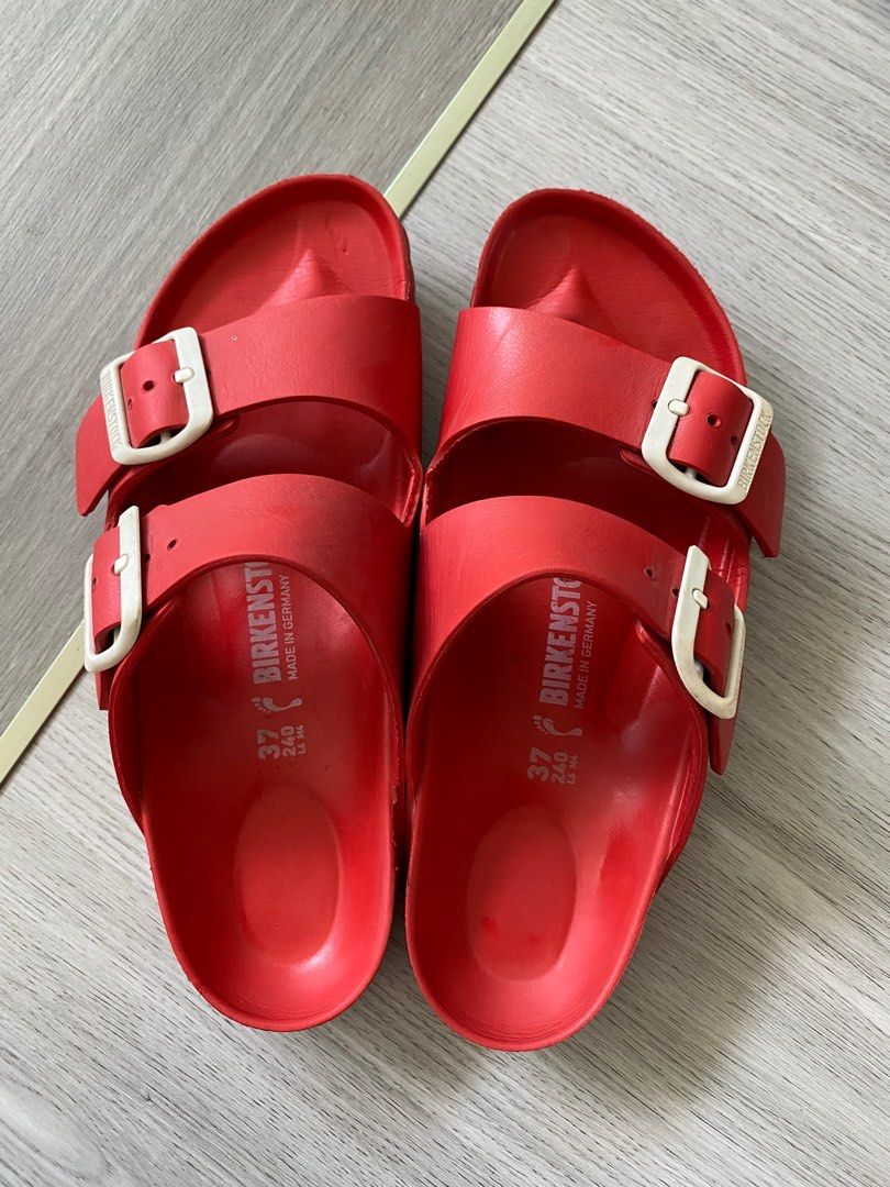 Red birkenstock shoes new arrivals