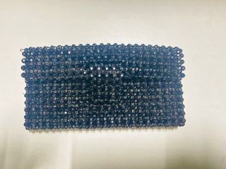 Black glitter/beaded clutch party bag