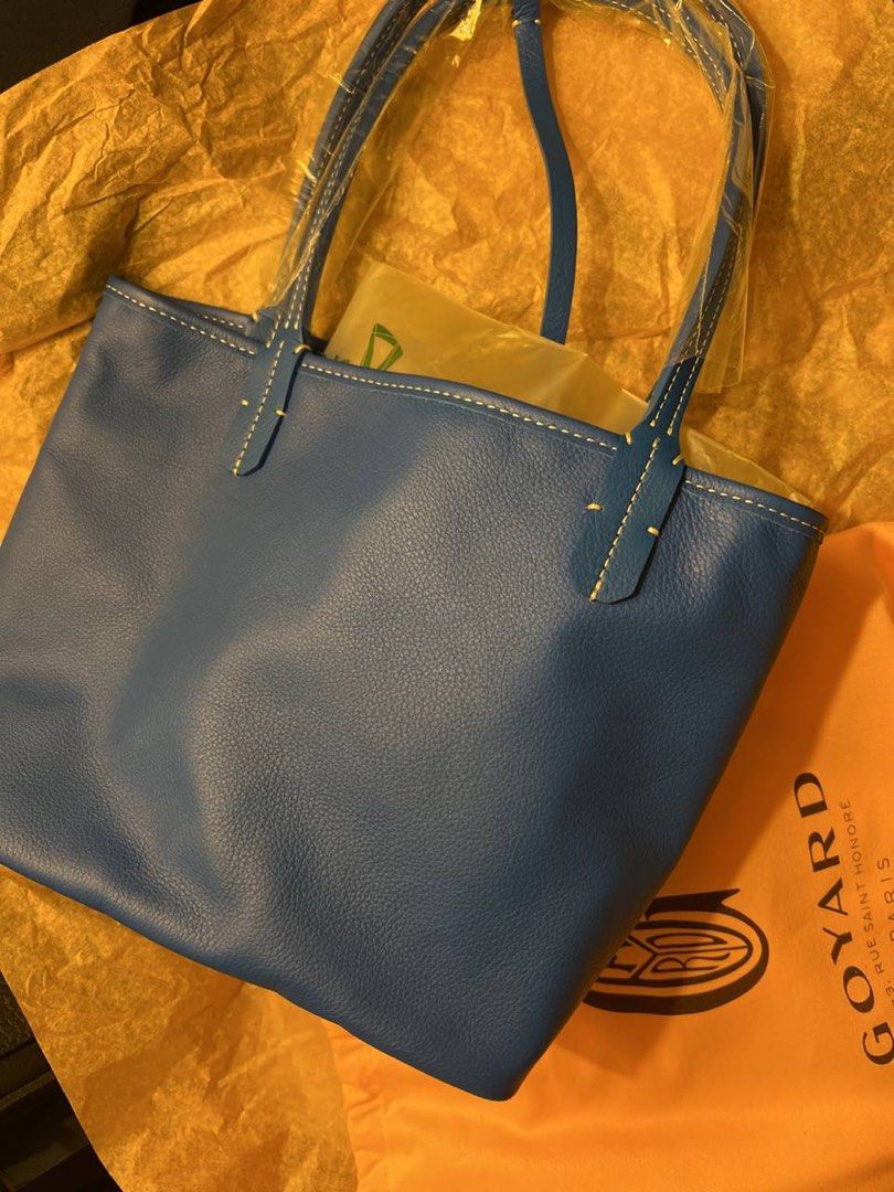 Brand New and Authentic Goyard Anjou Mini Reversible Shoulder Tote Bag in  Light Blue, Luxury, Bags & Wallets on Carousell