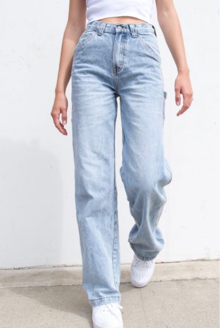 Brandy melville light wash jeans top