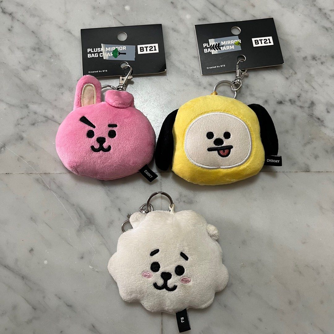 BT21 Plush Mirror Bag Charm Luxury Accessories on Carousell