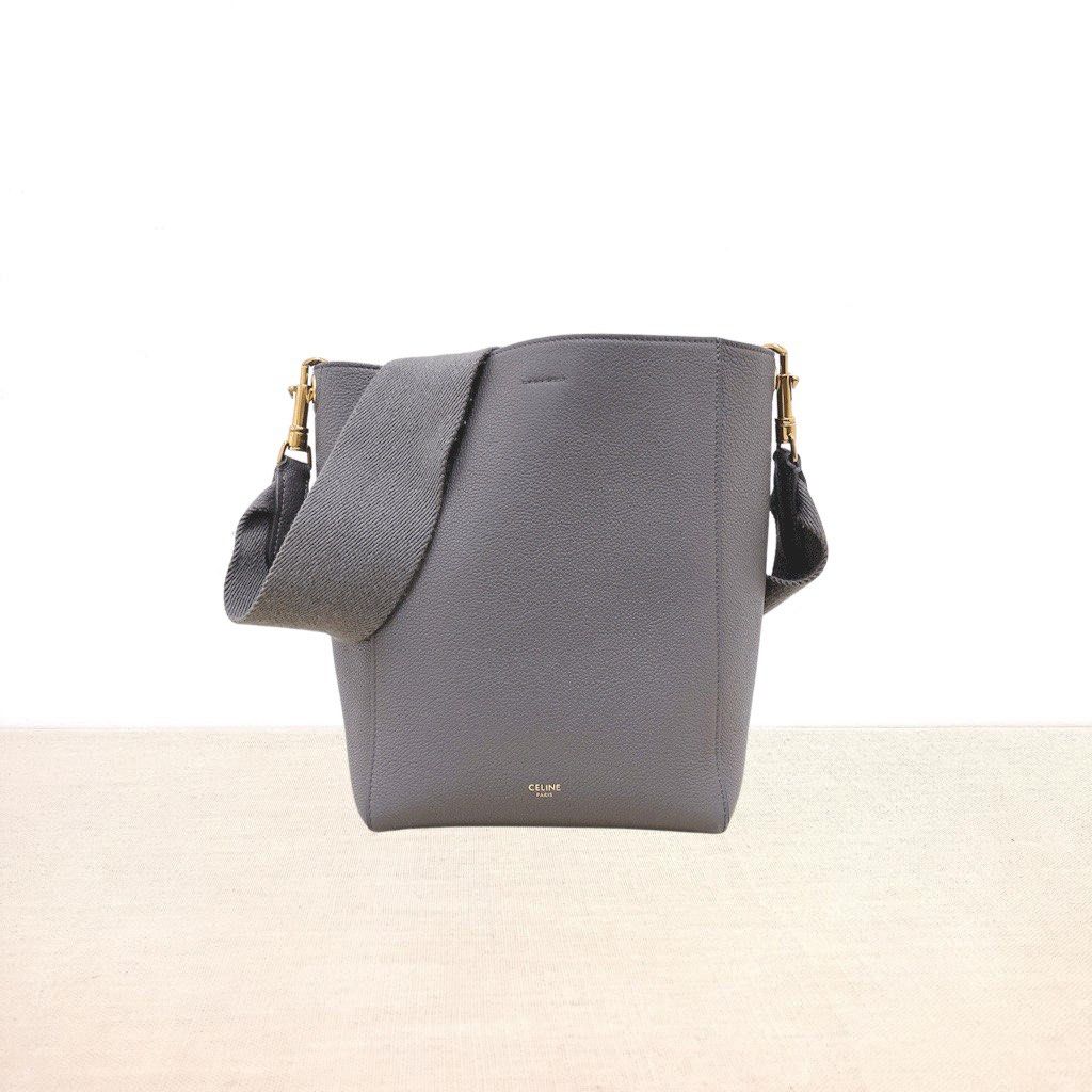 不議價！Celine single bucket ( Grey ), 名牌, 飾物及配件- Carousell