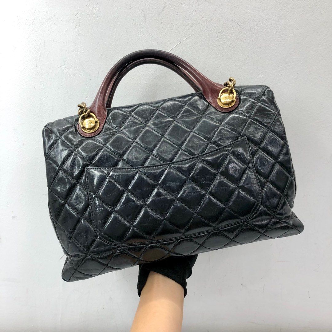 DISCOUNTED] CHANEL CALF SKIN CASTLE ROCK BLACK  2 WAY SHOULDER BAG  237000359 /, Women's Fashion, Bags & Wallets, Shoulder Bags on Carousell