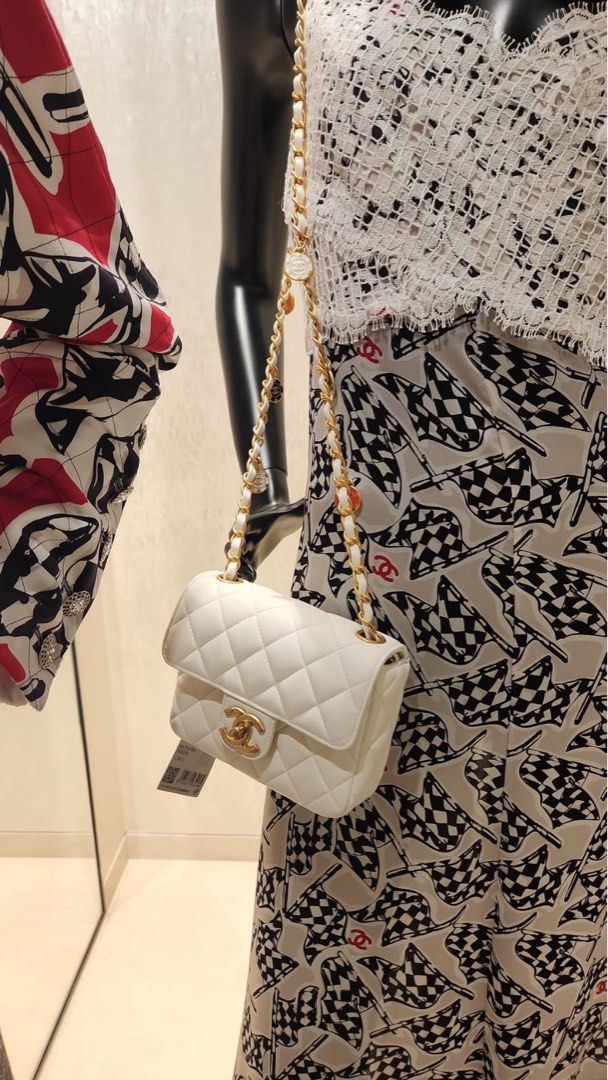 Chanel White Quilted Calfskin Top Handle Flap Bag Gold Hardware 2023  Available For Immediate Sale At Sothebys