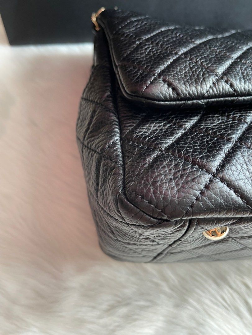 Chanel Black Quilted Patent Leather XXL Reissue Travel Bag