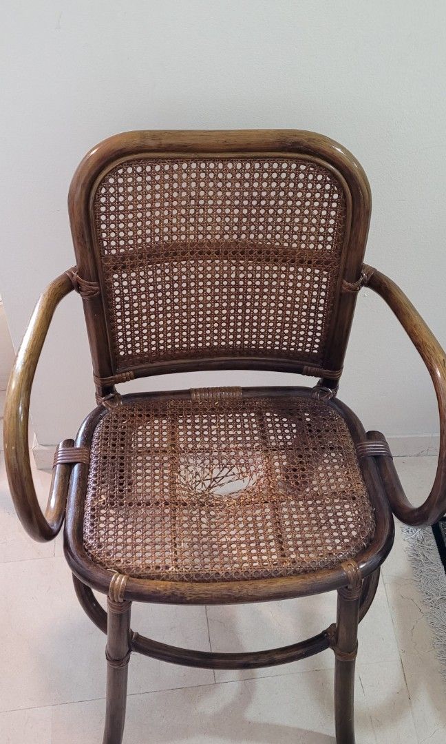 Chun Mee Lee Rattan Chairs (need repair), Furniture & Home Living