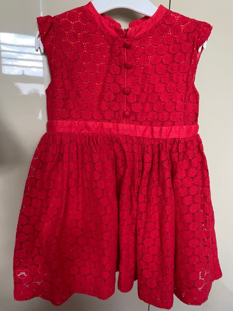Cny red Girl Dress chaleau de sable, Babies & Kids, Babies & Kids ...