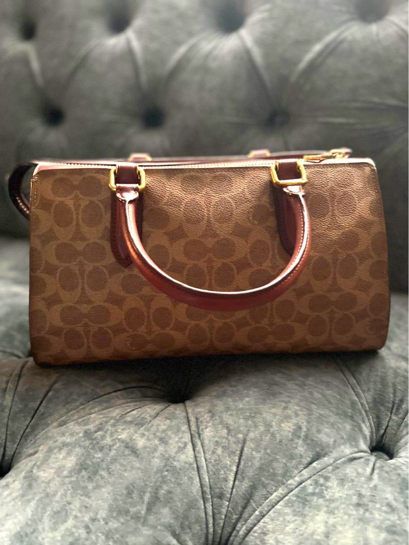 Coach bond bag in signature jacquard top