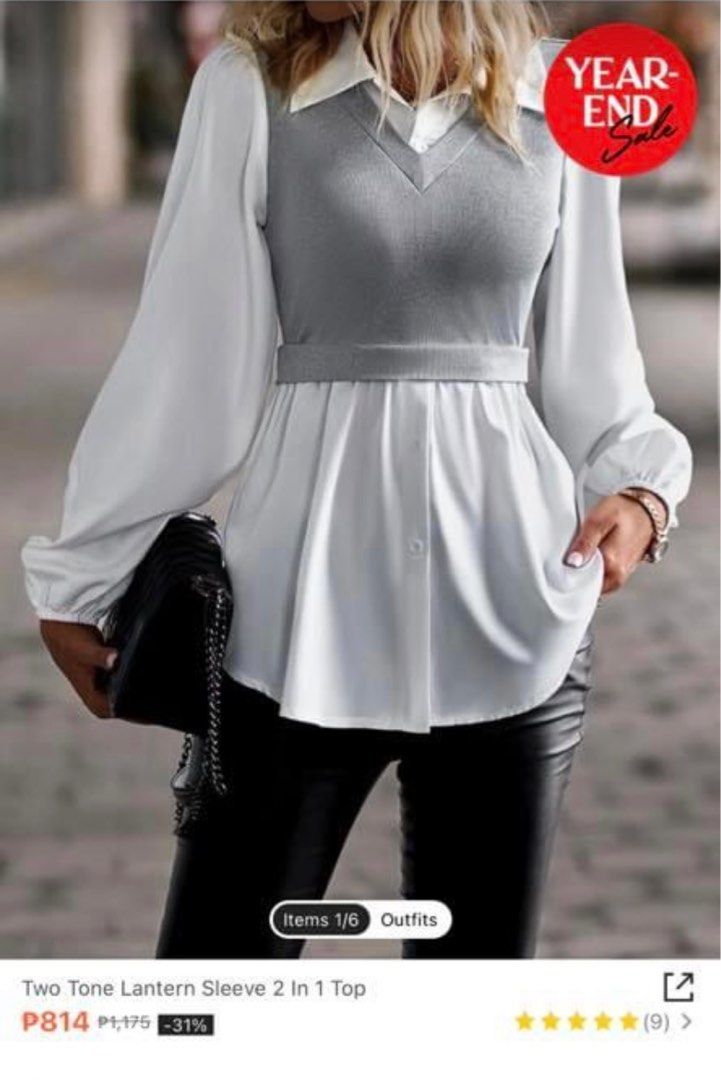 Long Collar Puff Sleeve Shirt