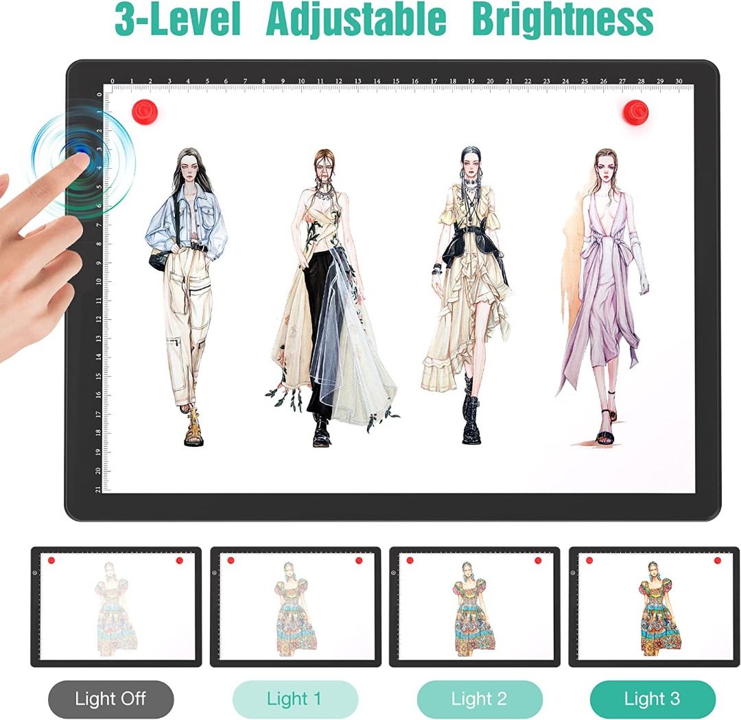 Drawing Table DODOING Ultra Thin A4 Light Up Tracing Pad Drawing