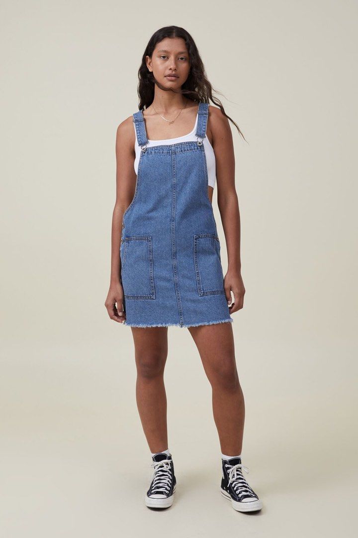 Cotton On Denim Overall Dress