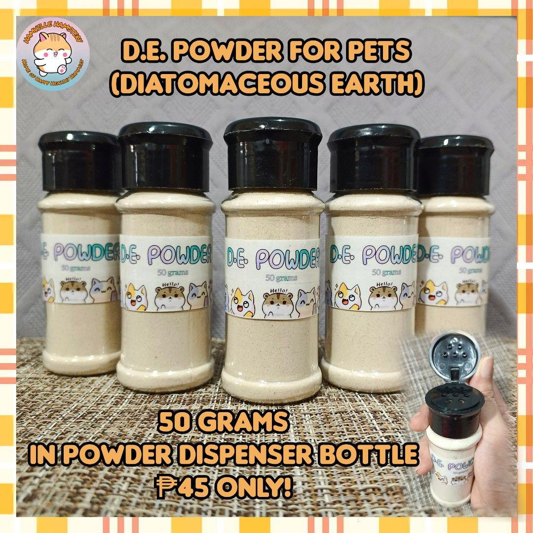 DE Powder for Hamsters in Powder Dispenser Bottle (Diatomaceous Earth