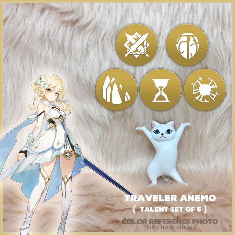 [DECAL] Genshin Impact Talents Skills COLORED version Vinyl Sticker