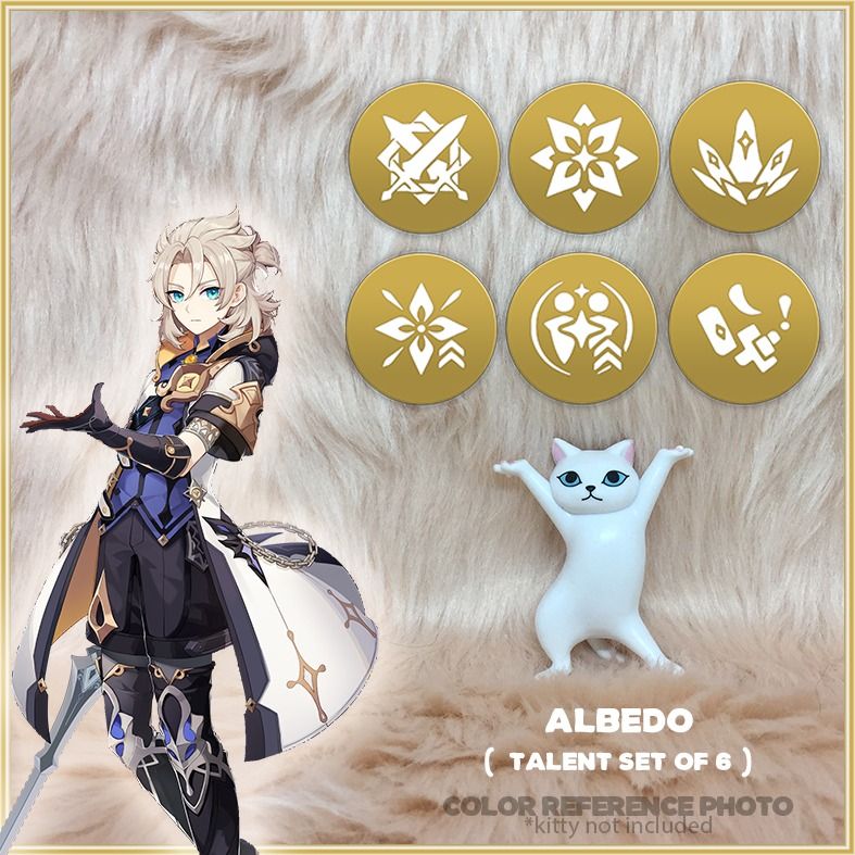 [DECAL] Genshin Impact Talents Skills COLORED version Vinyl Sticker