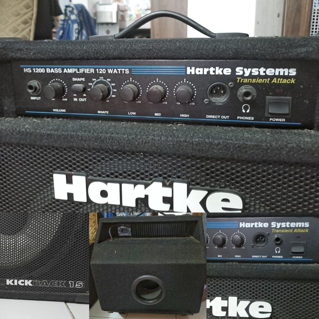Dijual Ampli Bass Hartke HS1200 Kickback 15, Musik & Media, Alat di