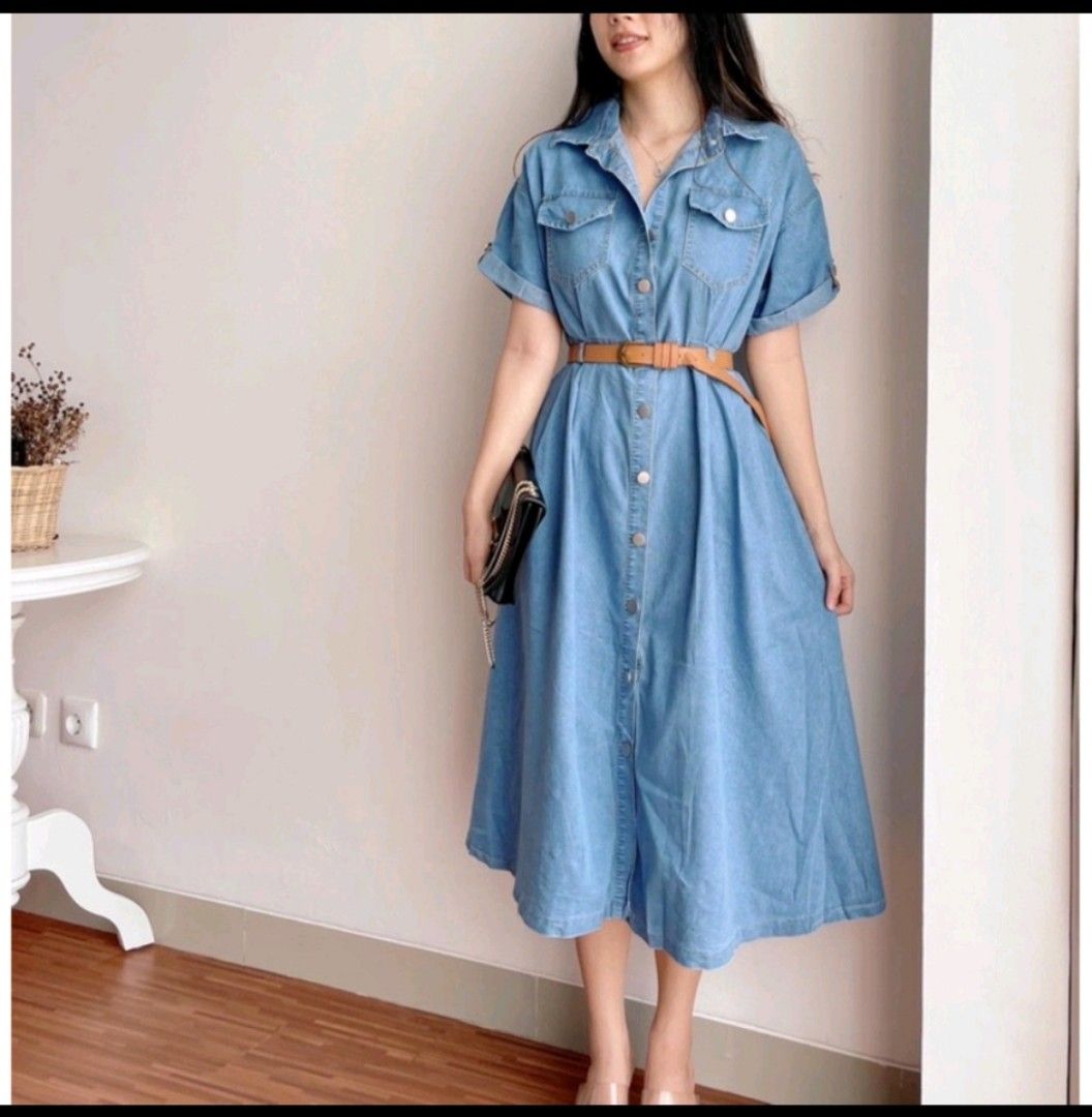 Baju dress jeans discount
