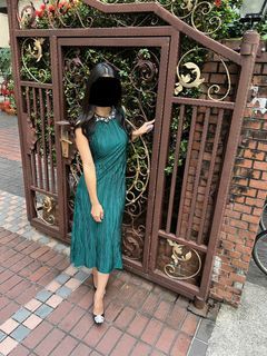 Evening Dark Green Dress S Size