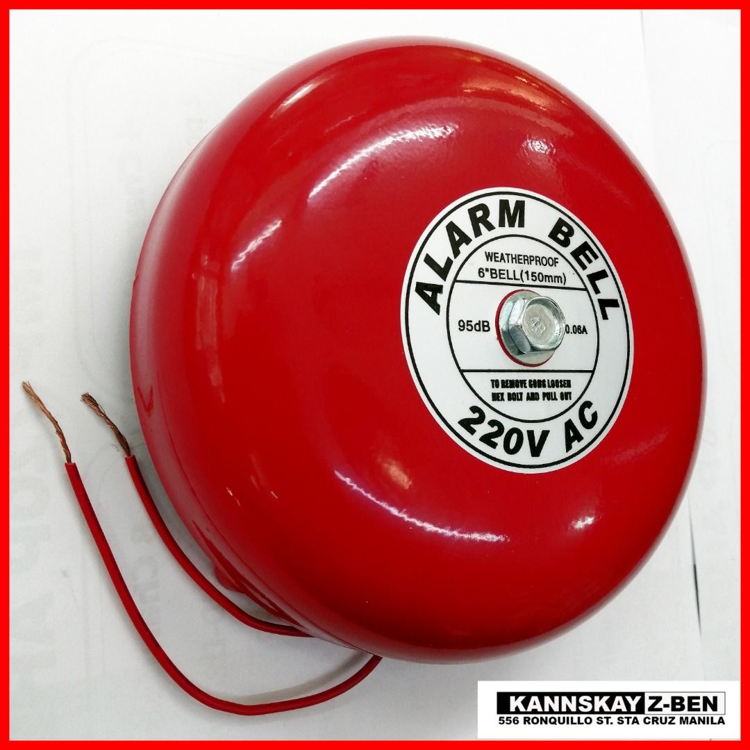 FIRE ALARM BELL 6 INCH (220V AC), Furniture & Home Living, Security