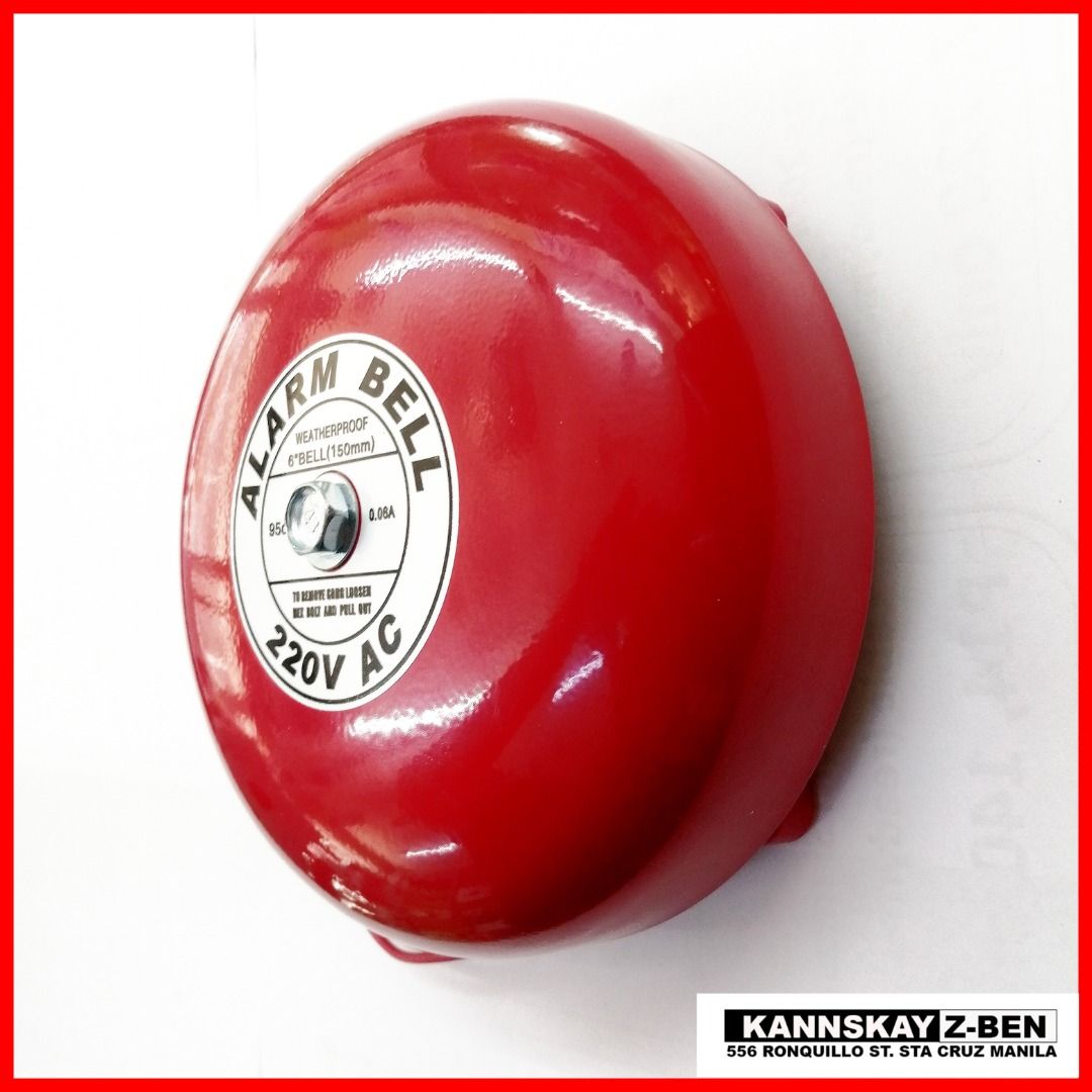 FIRE ALARM BELL 6 INCH (220V AC), Furniture & Home Living, Security