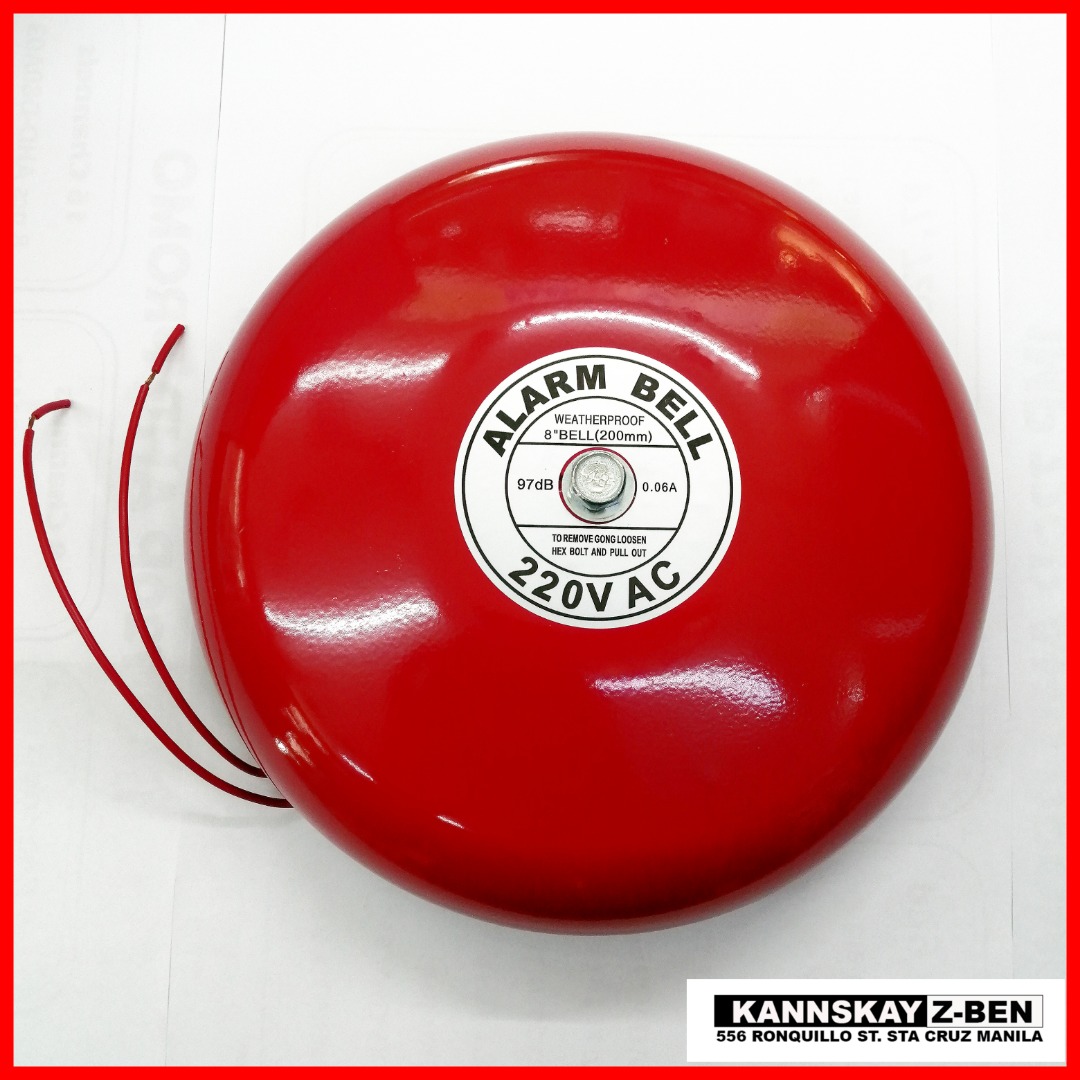 FIRE ALARM BELL 8 INCH (220V AC), Furniture & Home Living, Security