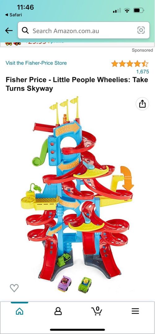 Little people take turns shop skyway wheelies racetrack set
