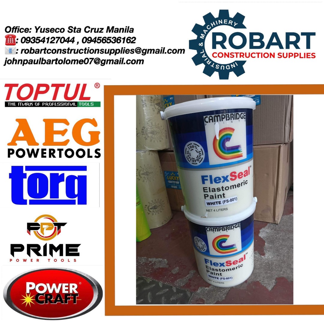 Flexseal elastomeric paint, Commercial & Industrial, Construction Tools