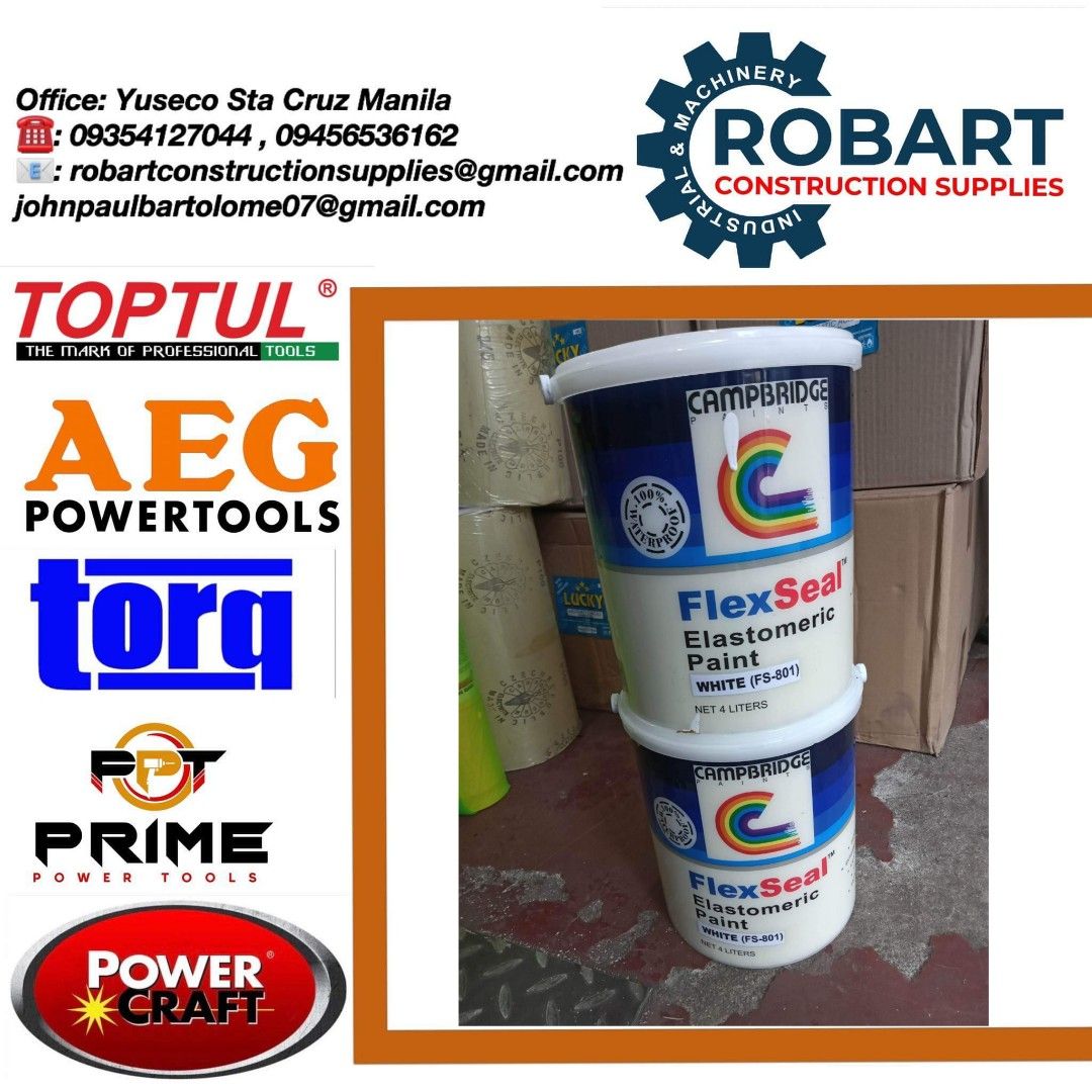 Flexseal elastomeric paint, Commercial & Industrial, Construction Tools