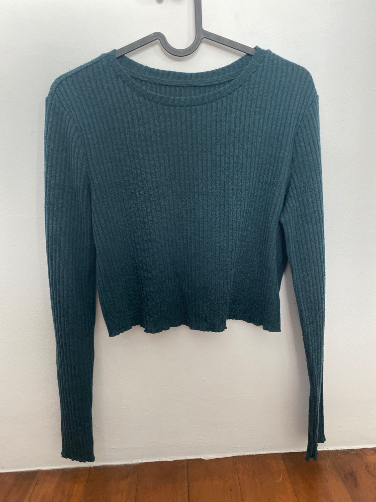 Vivo Basic Long Sleeved Top - Forest Green