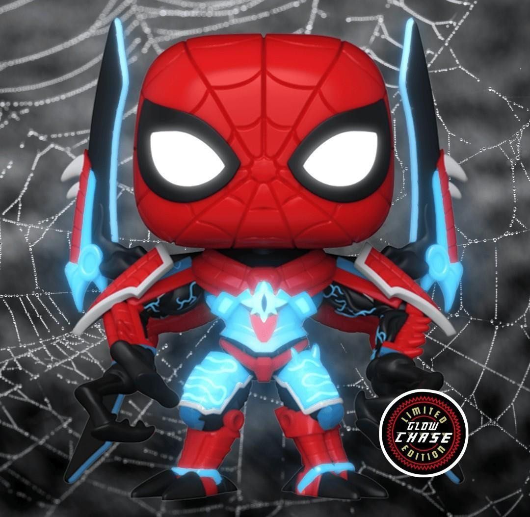 Funko pop spider-man mech strike monster hunters x marvel glow chase,  Hobbies & Toys, Toys & Games on Carousell