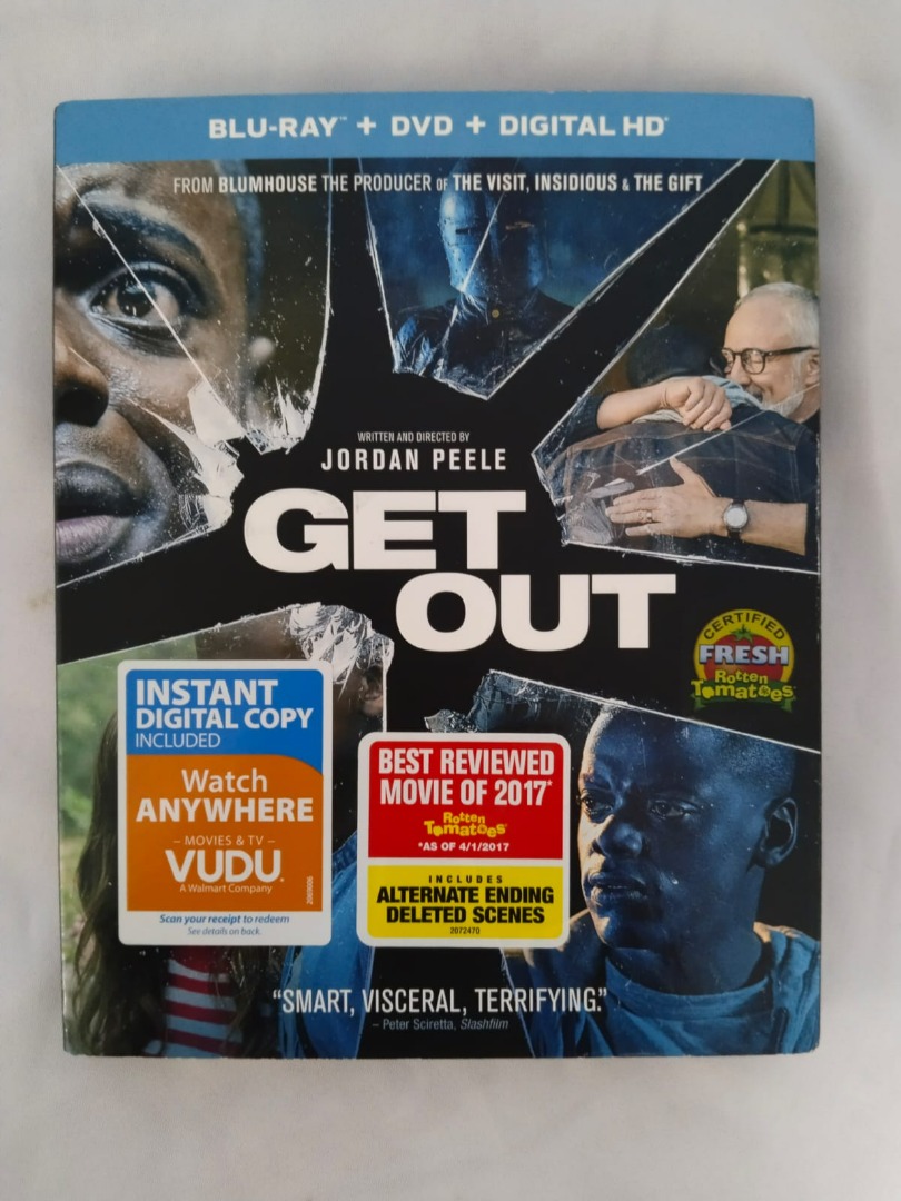 Get Out Blu Ray movie, Hobbies & Toys, Music & Media, CDs & DVDs on ...