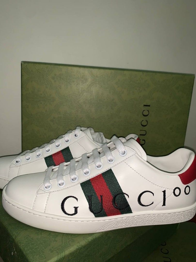 MEN'S GUCCI ACE 100TH ANNIVERSARY SNEAKERS SIZE 17G/18US GUARANTEED  AUTHENTIC!