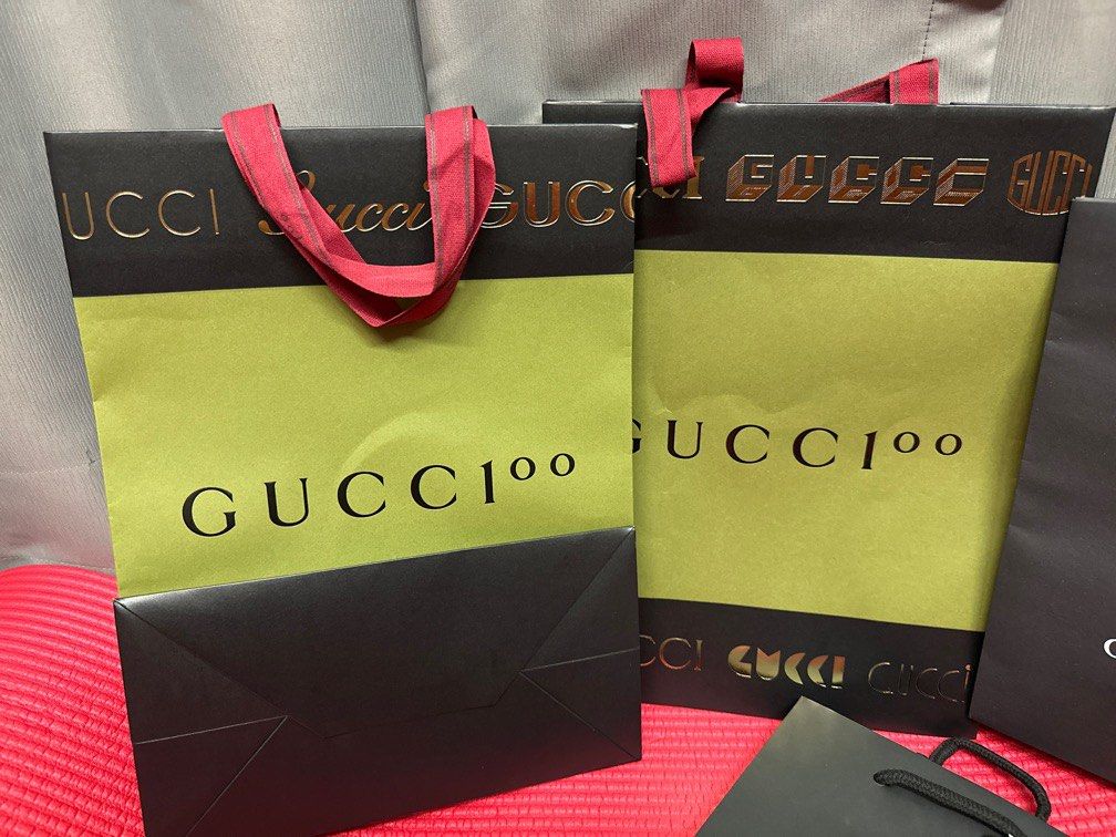 Gucci Paper Bags, Women's Fashion, Bags & Wallets, Tote Bags on Carousell