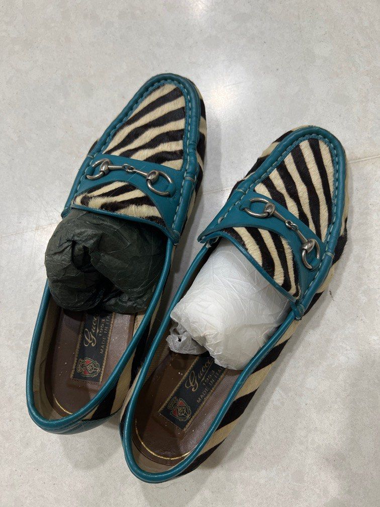Gucci zebra loafers store