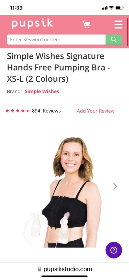 Simple Wishes Signature Hands Free Pumping Bra - XS-L (2 Colours)
