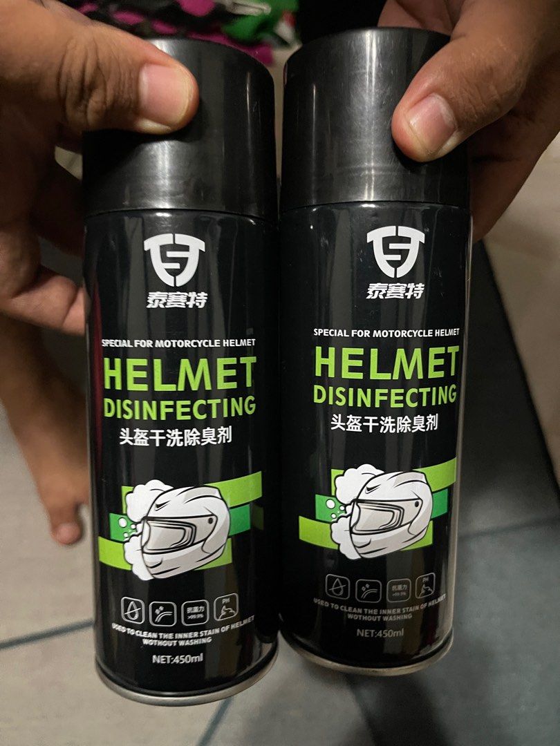 Helmet Disinfecting Spray, Motorcycles, Motorcycle Accessories on Carousell
