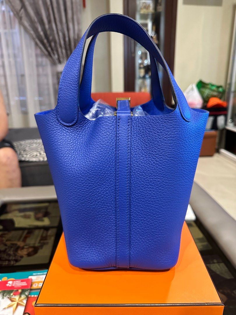 Hermes Picotin 18 Gris Meyer TC GHW, Luxury, Bags & Wallets on Carousell