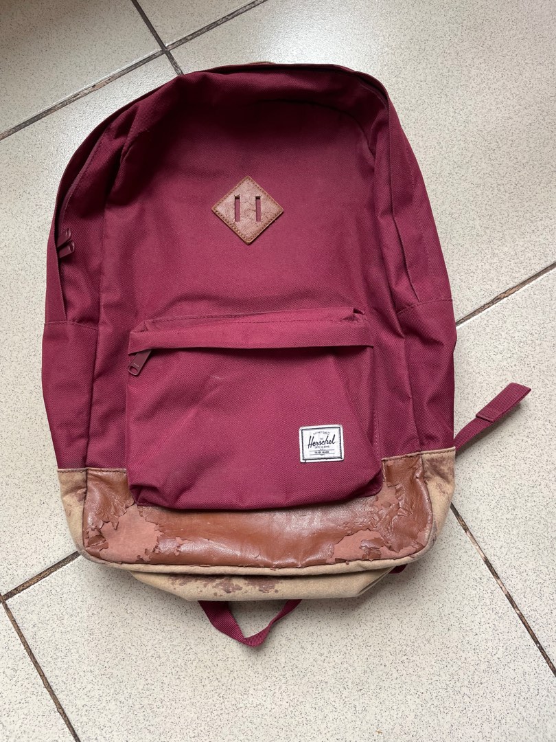 Herschel Heritage Wine Red, Women's Fashion, Bags & Wallets, Backpacks on Carousell
