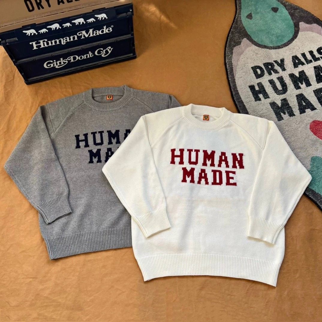 Human Made Raglan Sleeve knit Sweater, Men's Fashion, Coats