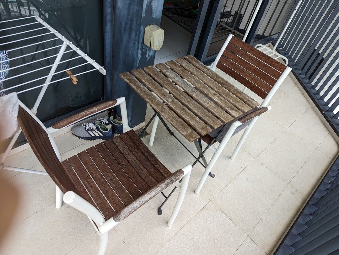 IKEA outdoor chairs and table, Furniture & Home Living, Outdoor