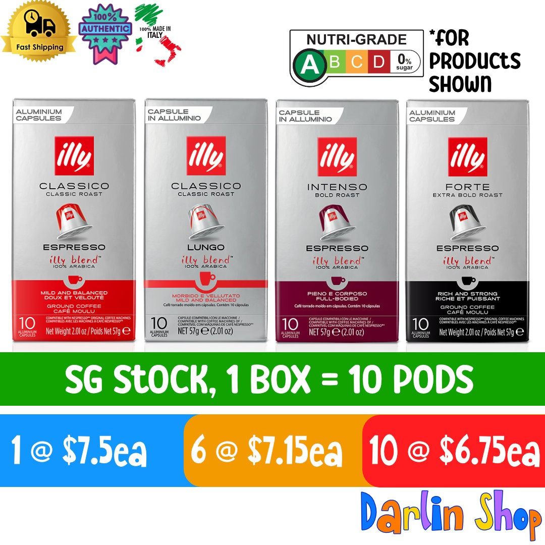 Illy Nespresso Compatible - 10 pods per box, Food & Drinks