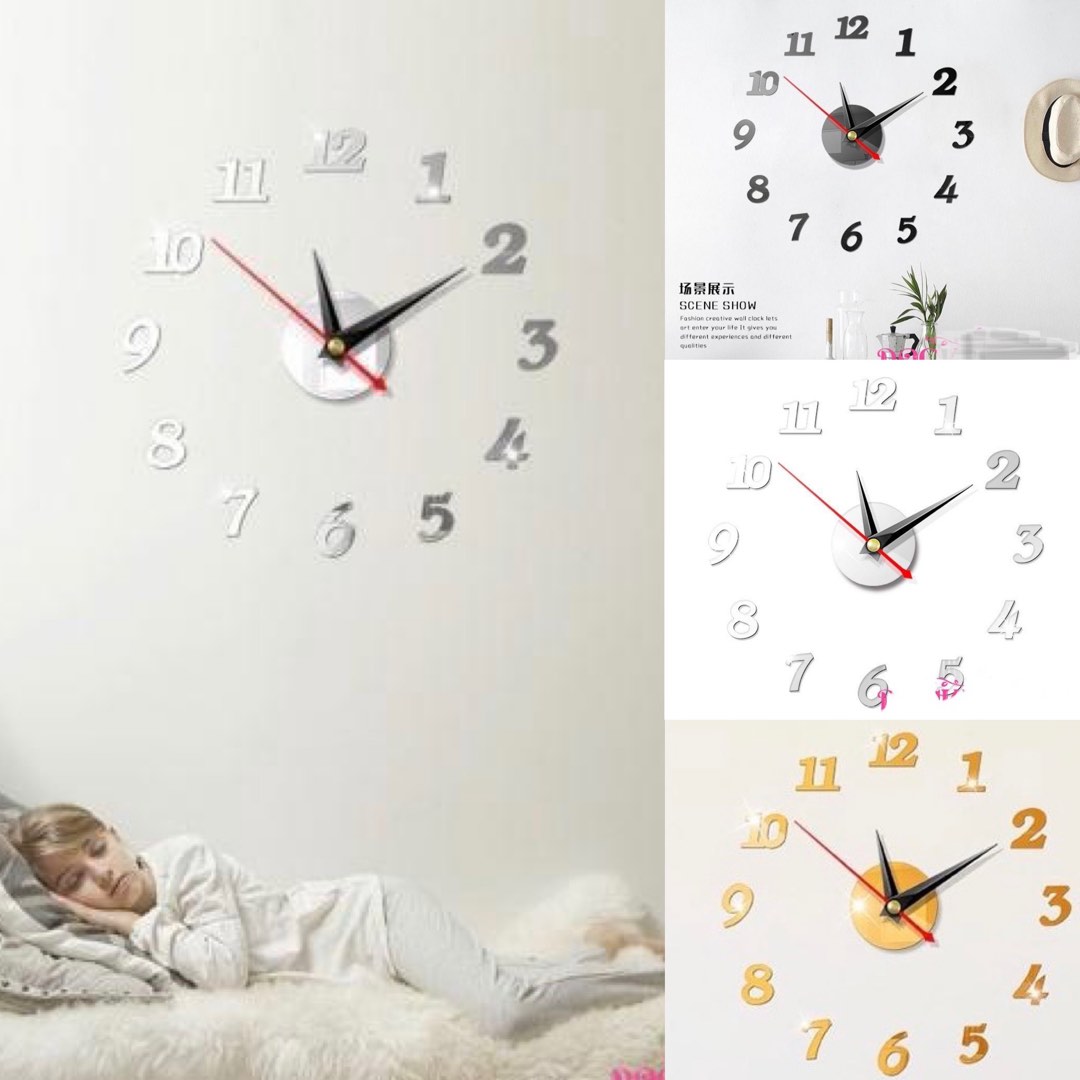 Luminous Wall Clock Brief Creative Quartz Quiet Hanging Clocks DIY Acrylic