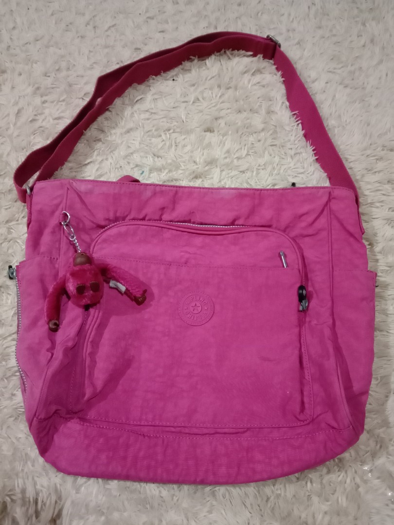 Sac à Main KIPLING Vintage - Toile Rose - Occasion Authentique