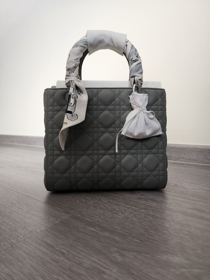 Medium Lady Dior Bag Black Ultramatte Cannage Calfskin  DIOR HU