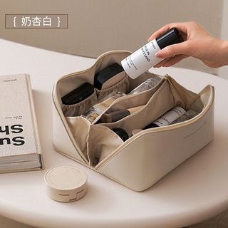 Leather makeup bag cosmetics highend holder