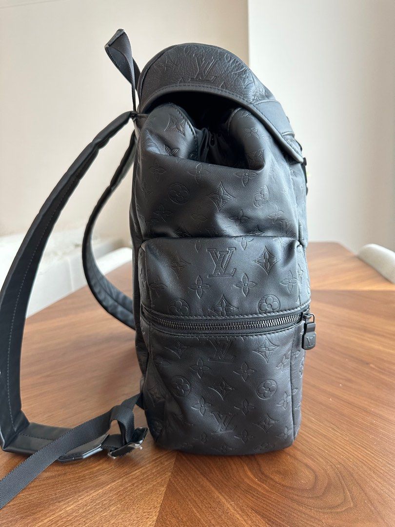 Louis Vuitton GM Calfskin Monogram Shadow Discovery Backpack Black