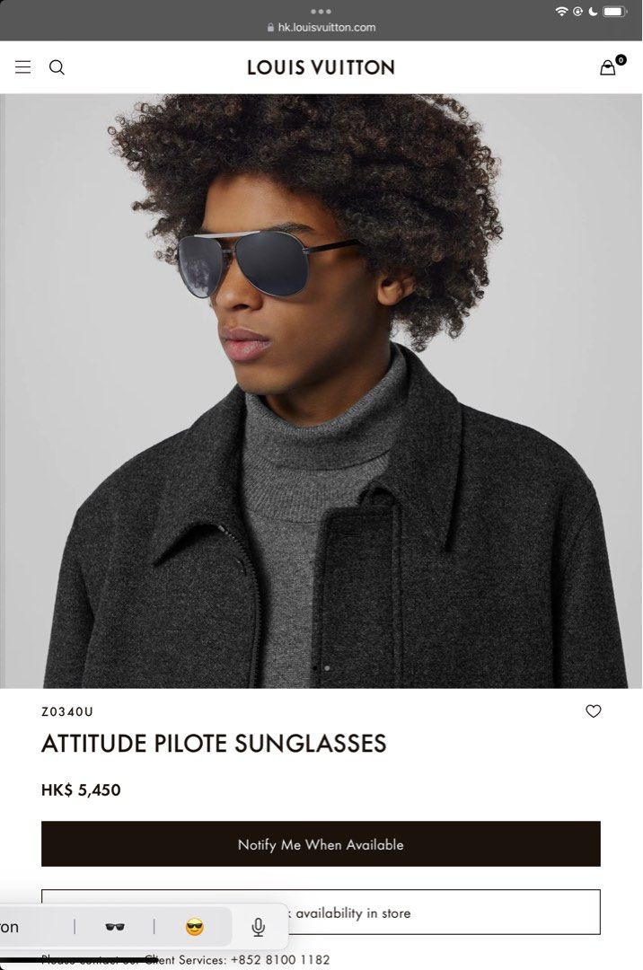 Louis Vuitton Z0340U Attitude Pilote Sunglasses Damier Use japan