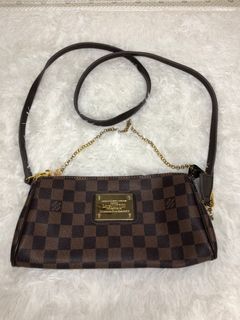 Authentic Louis Vuitton Damier Ebene Two Way Eva Clutch, Luxury, Bags &  Wallets on Carousell